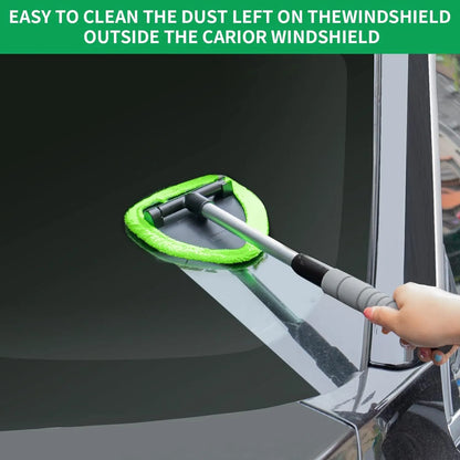 💥 💥 🔥 Windshield Cleaning Tool, Microfiber Car Window Cleaner with  Extendable Handle