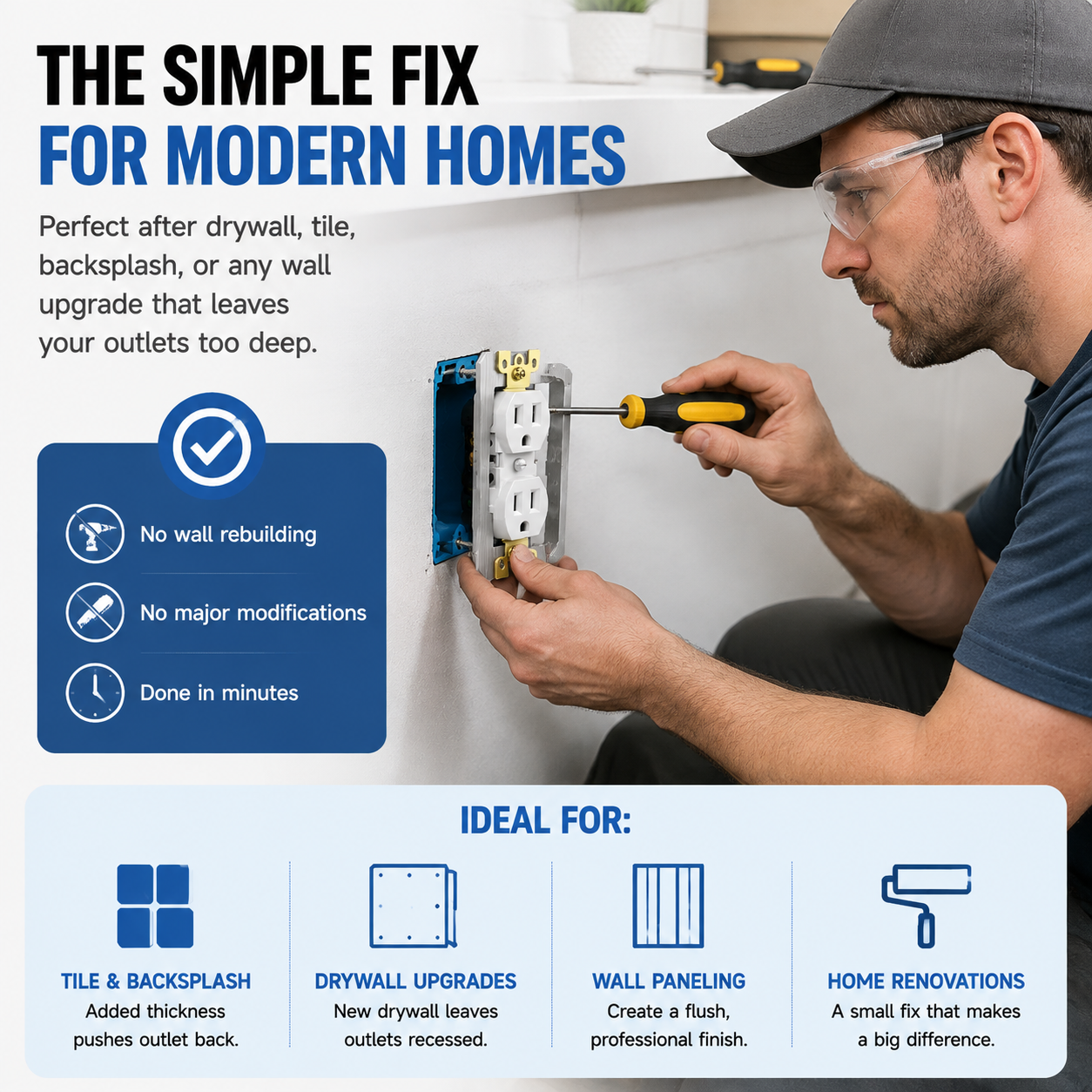 🔌 Outlet Leveling Spacers | Fix Loose & Recessed Outlets For A Flush Finish🔧