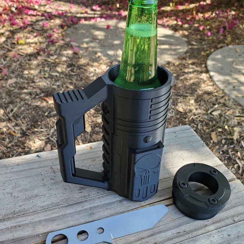 🔥Last Day 50% OFF - 🥤🔥Assault-Style Tactical Koozie with Built-In Bottle Opener – 3 Sizes for Bottles & Cans