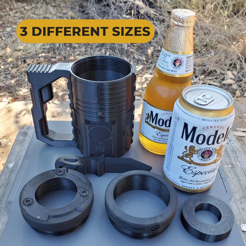 🔥Last Day 50% OFF - 🥤🔥Assault-Style Tactical Koozie with Built-In Bottle Opener – 3 Sizes for Bottles & Cans