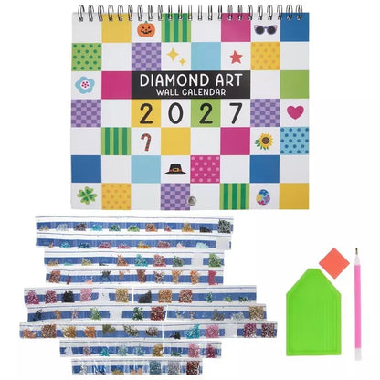 📅2027 Wall Calendar Diamond Painting Kit❤️Beginner-Friendly | Complete Kit with All Tools Included