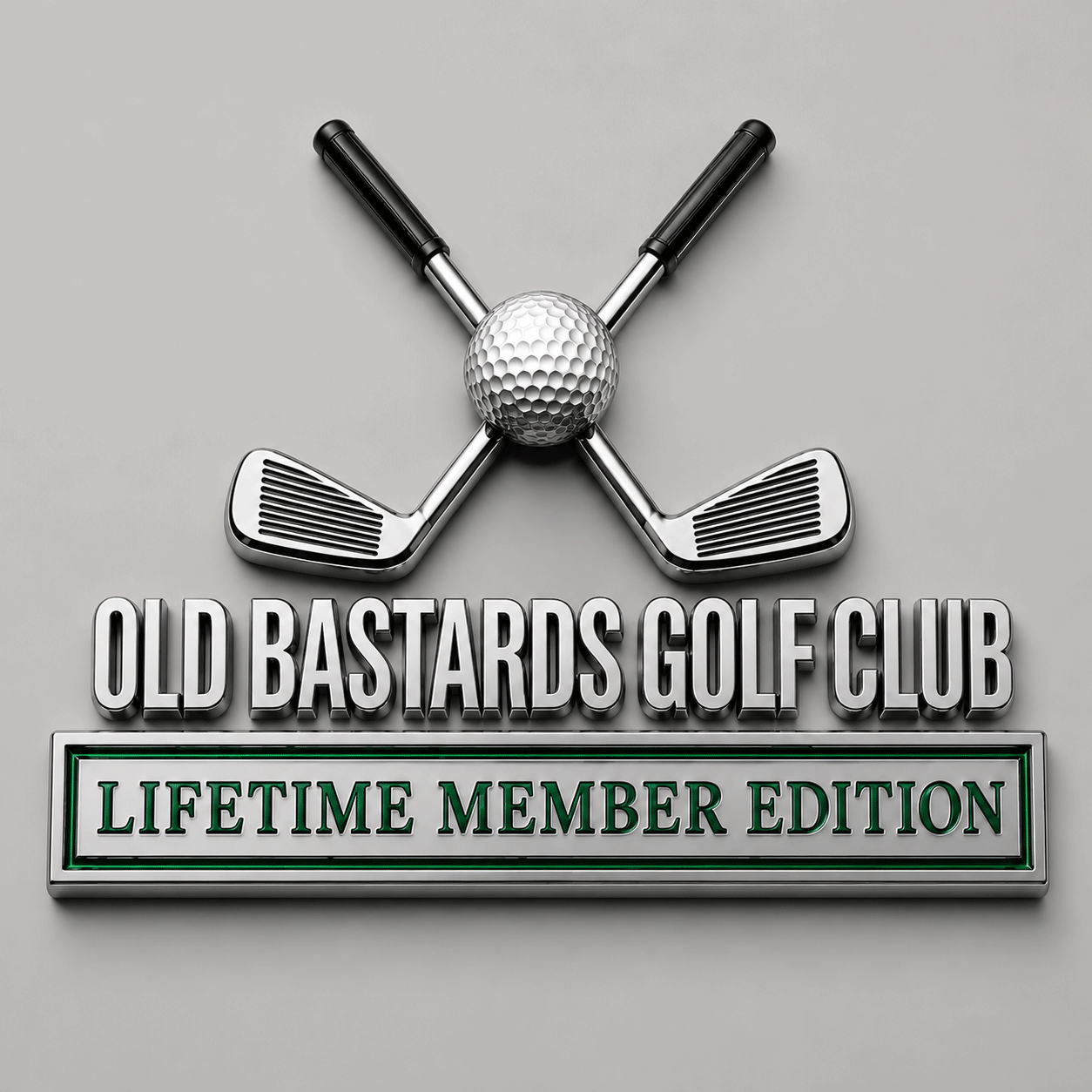 Old Bastards Golf Club Lifetime Member Edition Car Emblem