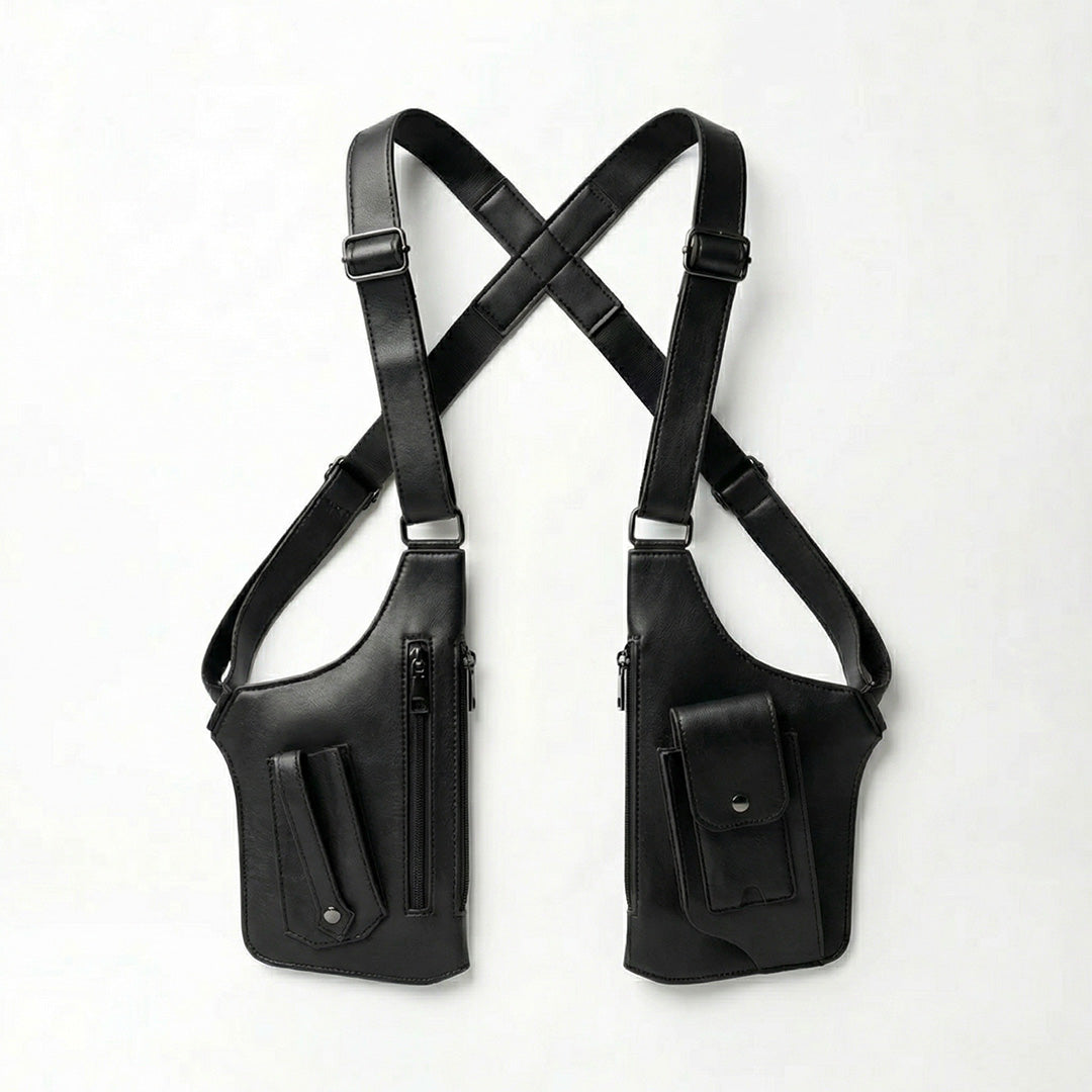Premium Leather Adjustable Underarm Shoulder Bag for Men & Women