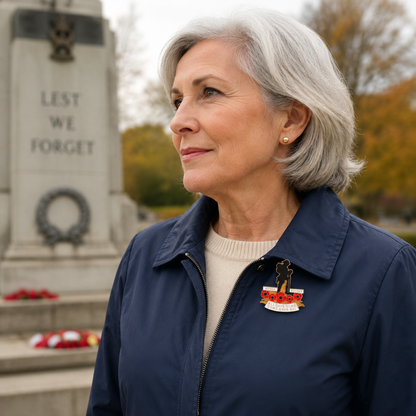 🌺 Red Poppy 111th Anniversary Remembrance Brooch