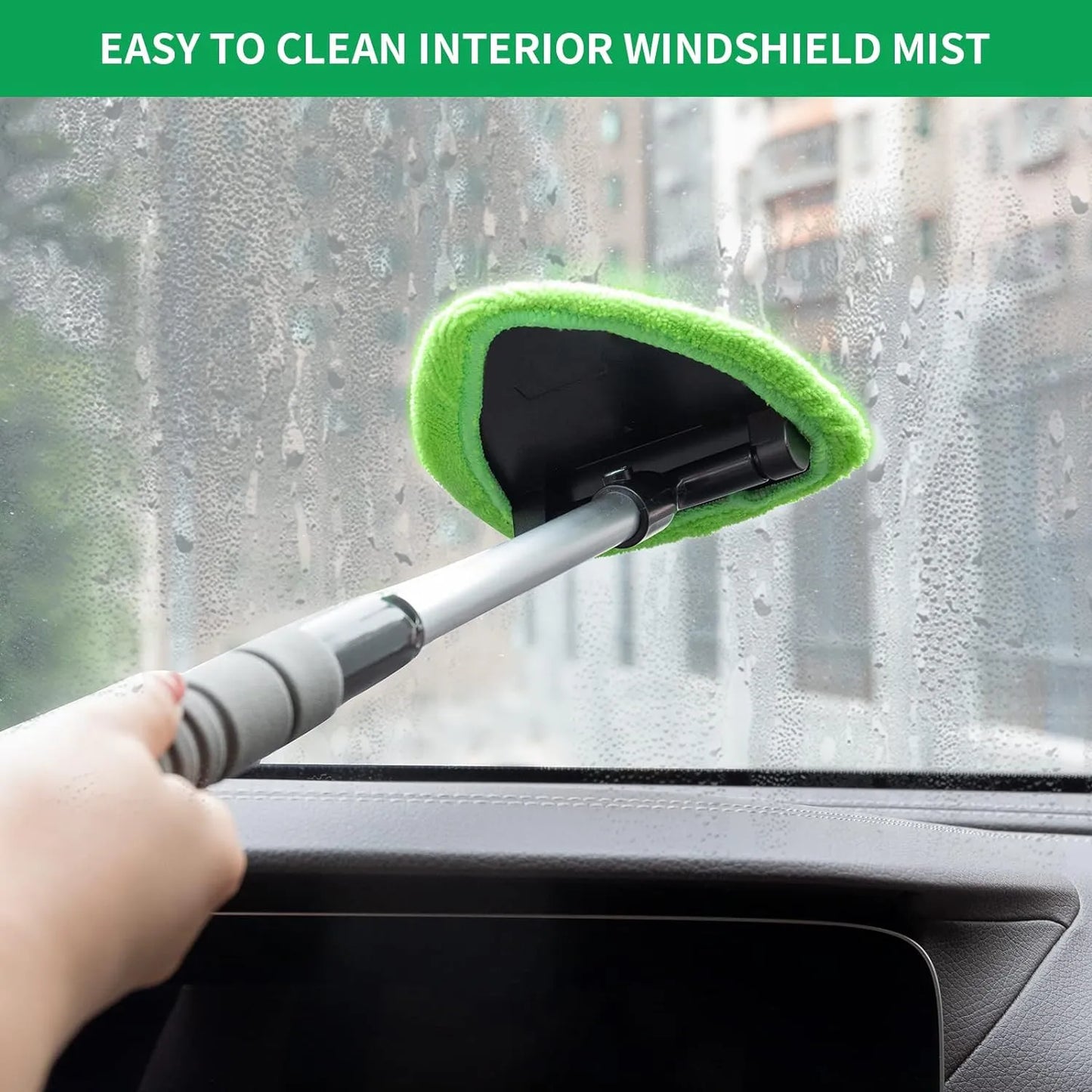 💥 💥 🔥 Windshield Cleaning Tool, Microfiber Car Window Cleaner with  Extendable Handle