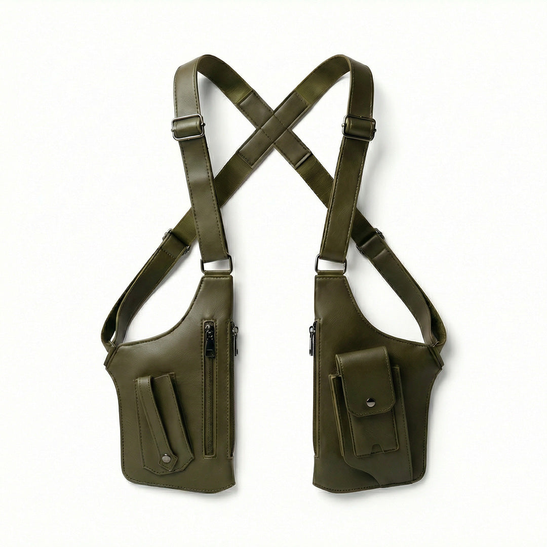 Premium Leather Adjustable Underarm Shoulder Bag for Men & Women