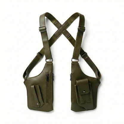 Premium Leather Adjustable Underarm Shoulder Bag for Men & Women