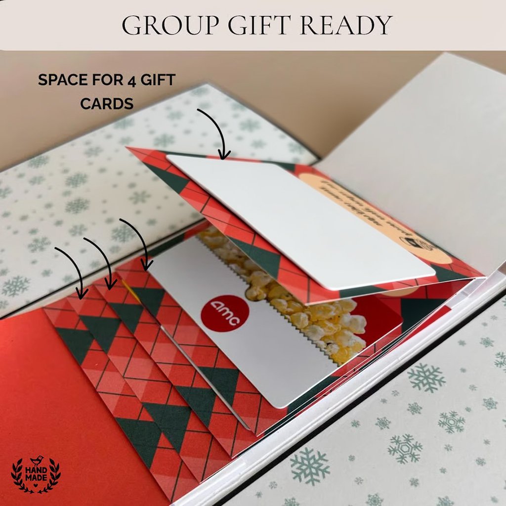 ⏰LAST DAY 50% OFF - 🎅✨Handmade Waterfall Christmas Gift Card Booklet♻️Free PDF Included!