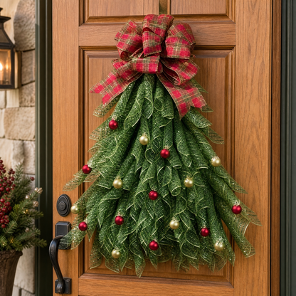 🔥Christmas Sale 49% OFF - 🎄Handmade Christmas Tree Wreath for Front Door