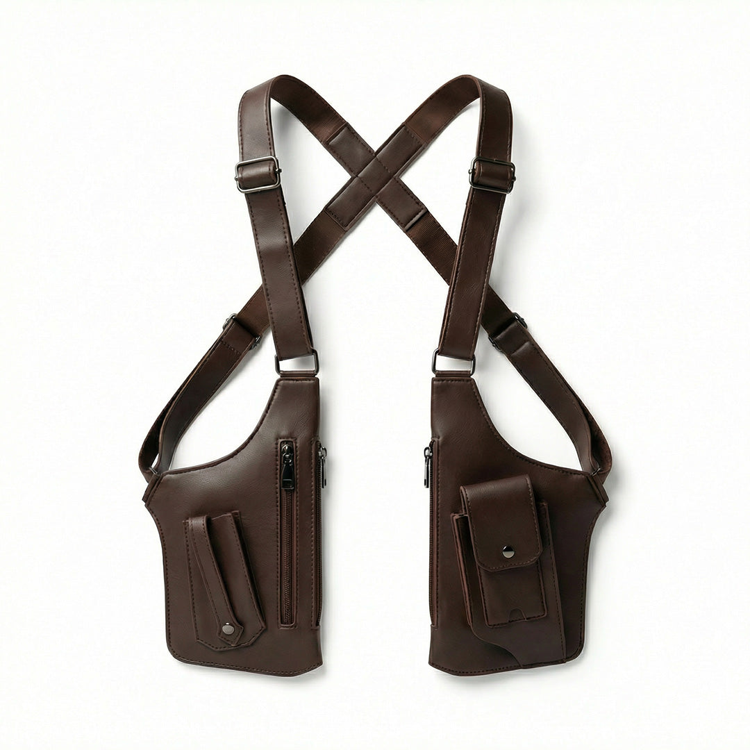Premium Leather Adjustable Underarm Shoulder Bag for Men & Women