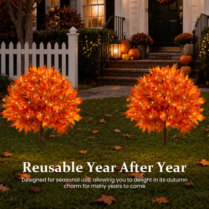 Light-Up Autumn Maple Tree – LED Fall Tree Ornament