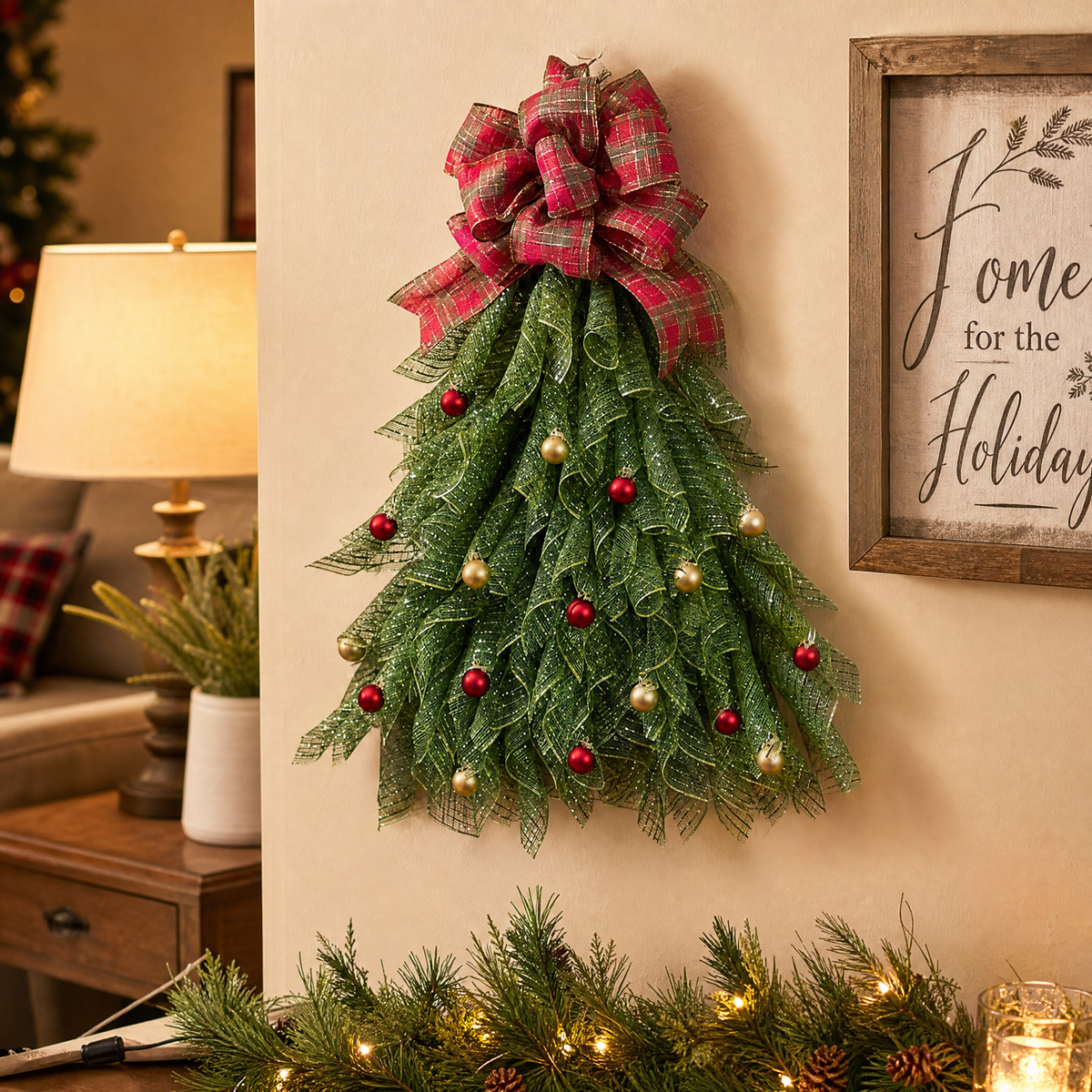🔥Christmas Sale 49% OFF - 🎄Handmade Christmas Tree Wreath for Front Door