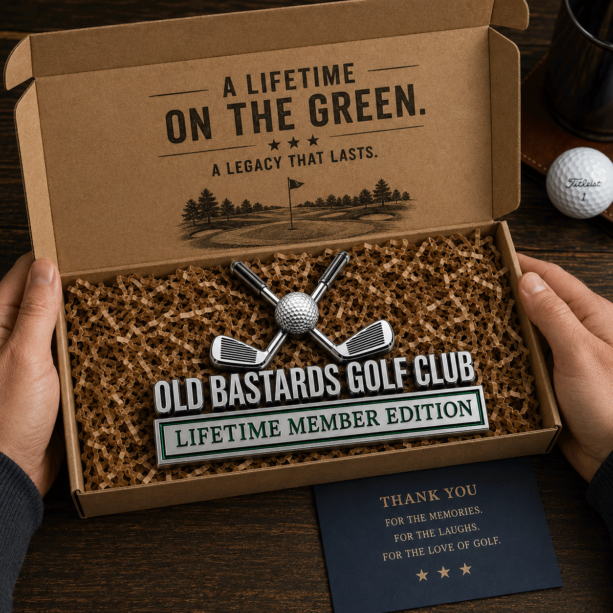 Old Bastards Golf Club Lifetime Member Edition Car Emblem