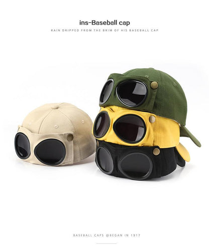🧢 Men's Glasses-Friendly Pilot Cap