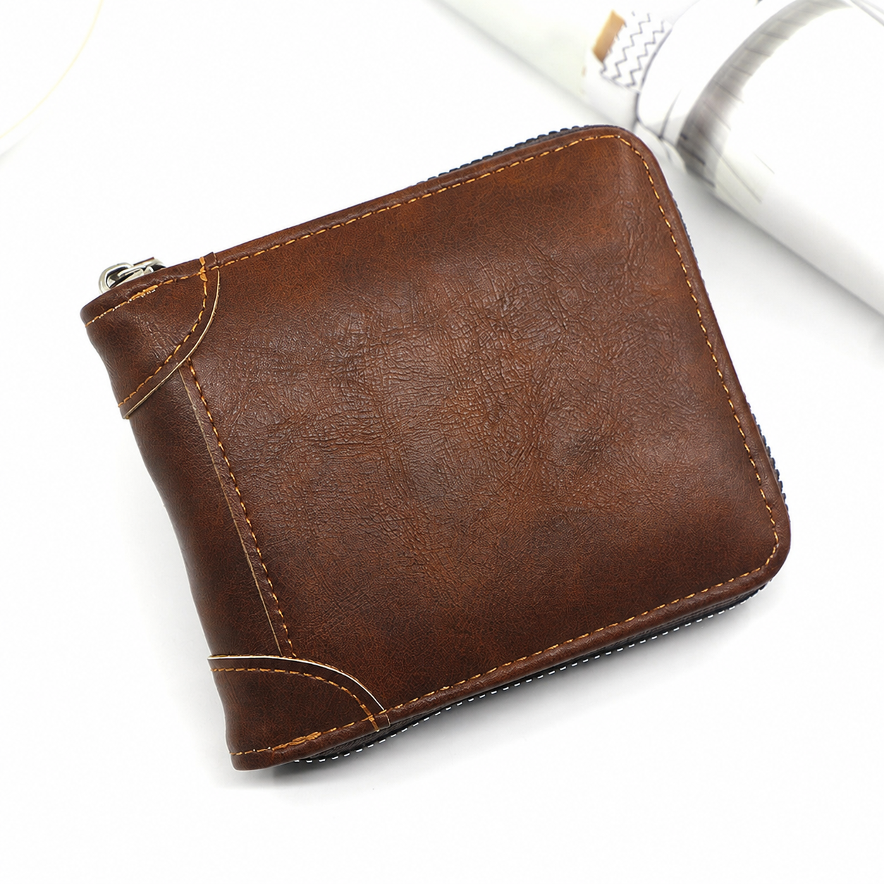 🔥LAST DAY 49% OFF🔥💼 Vintage Zip Wallet, Bifold Card Coin Purse