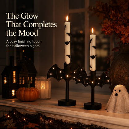 🎉🎃🦇 Flameless Bat Candle Holders for a Safer Halloween Glow（Candles not included）