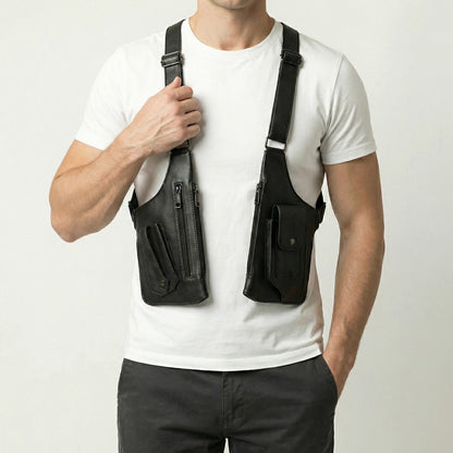 Premium Leather Adjustable Underarm Shoulder Bag for Men & Women