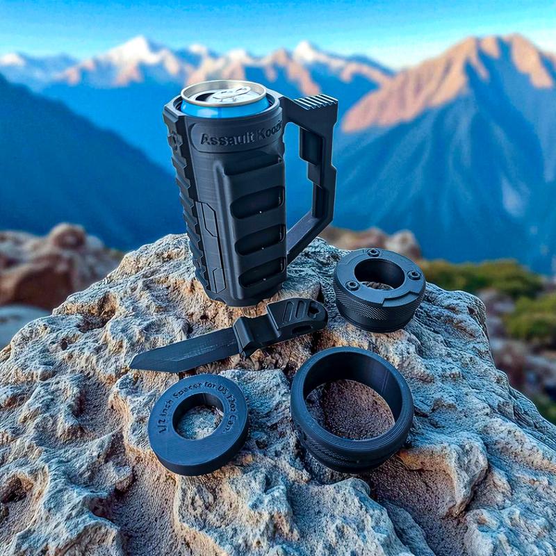 🔥Last Day 50% OFF - 🥤🔥Assault-Style Tactical Koozie with Built-In Bottle Opener – 3 Sizes for Bottles & Cans