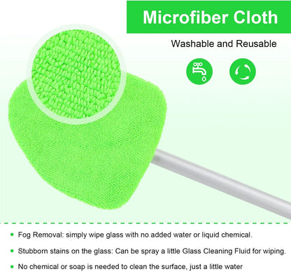 💥 💥 🔥 Windshield Cleaning Tool, Microfiber Car Window Cleaner with  Extendable Handle