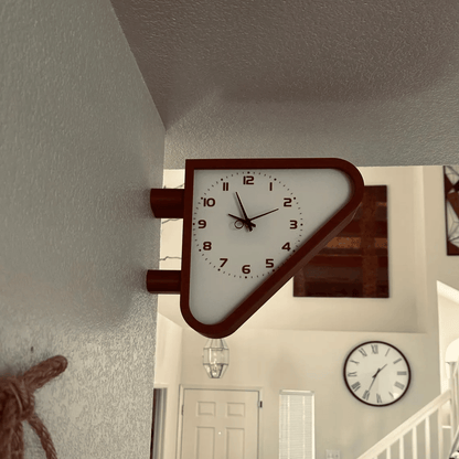 1970s Inspired Double Sided Station Clock