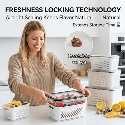 🔥🔥Hot Sale 🍓 Refrigerator Food Storage Containers – Keep Fruits Fresh