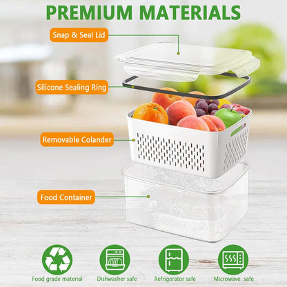 🔥🔥Hot Sale 🍓 Refrigerator Food Storage Containers – Keep Fruits Fresh