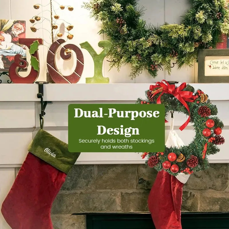 Fireplace Stocking and Garland Hanger