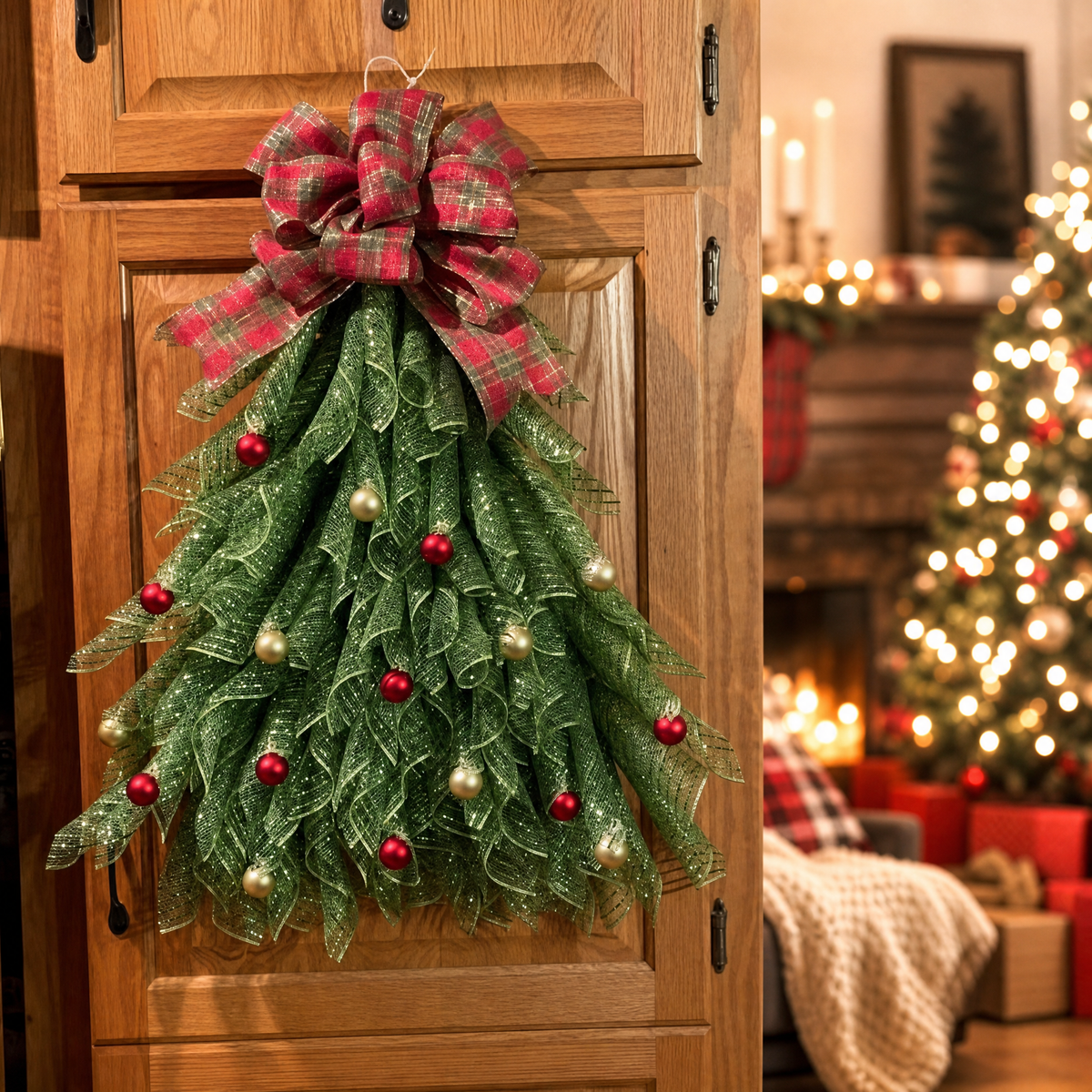 🔥Christmas Sale 49% OFF - 🎄Handmade Christmas Tree Wreath for Front Door