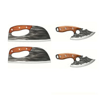 Hand-Forged Kitchen Knife - Knife*2+Splitter*2