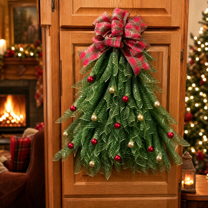 🔥Christmas Sale 49% OFF - 🎄Handmade Christmas Tree Wreath for Front Door