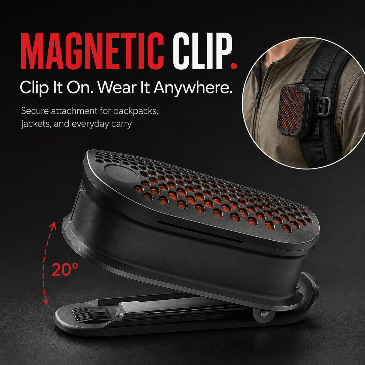 🔊🔥🔊 2026 New Magnetic Clip-On Bluetooth Speaker | IPX7 Waterproof, TWS Stereo & Ultra-Light Wearable Design