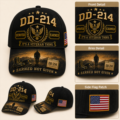 DD-214 Served Earned Commemorative Cap