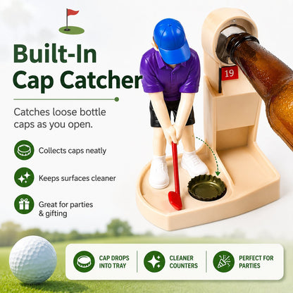 ⚡ Limited-Time 65% OFF 🍺Golf Cap Launcher Fridge Magnet Bottle Opener🏌️