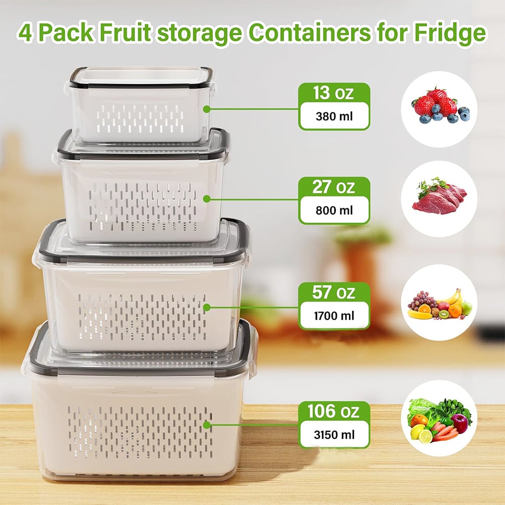 🔥🔥Hot Sale 🍓 Refrigerator Food Storage Containers – Keep Fruits Fresh