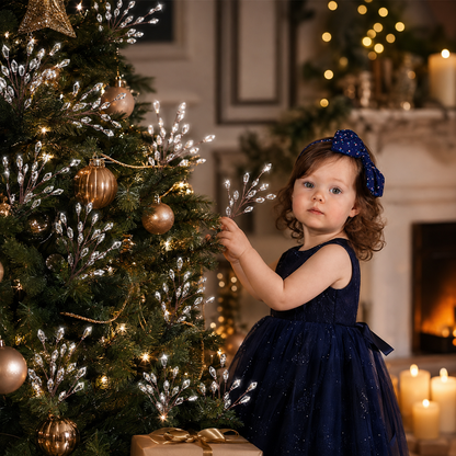 🎄Crystal Christmas Tree Picks – Sparkling 11.8" Holiday Branch Decorations