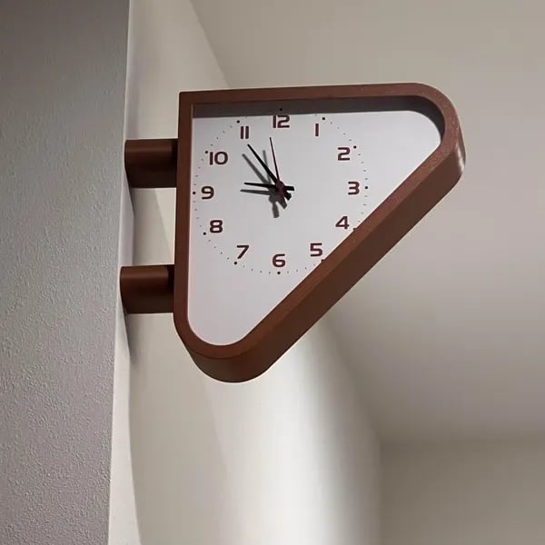 1970s Inspired Double Sided Station Clock