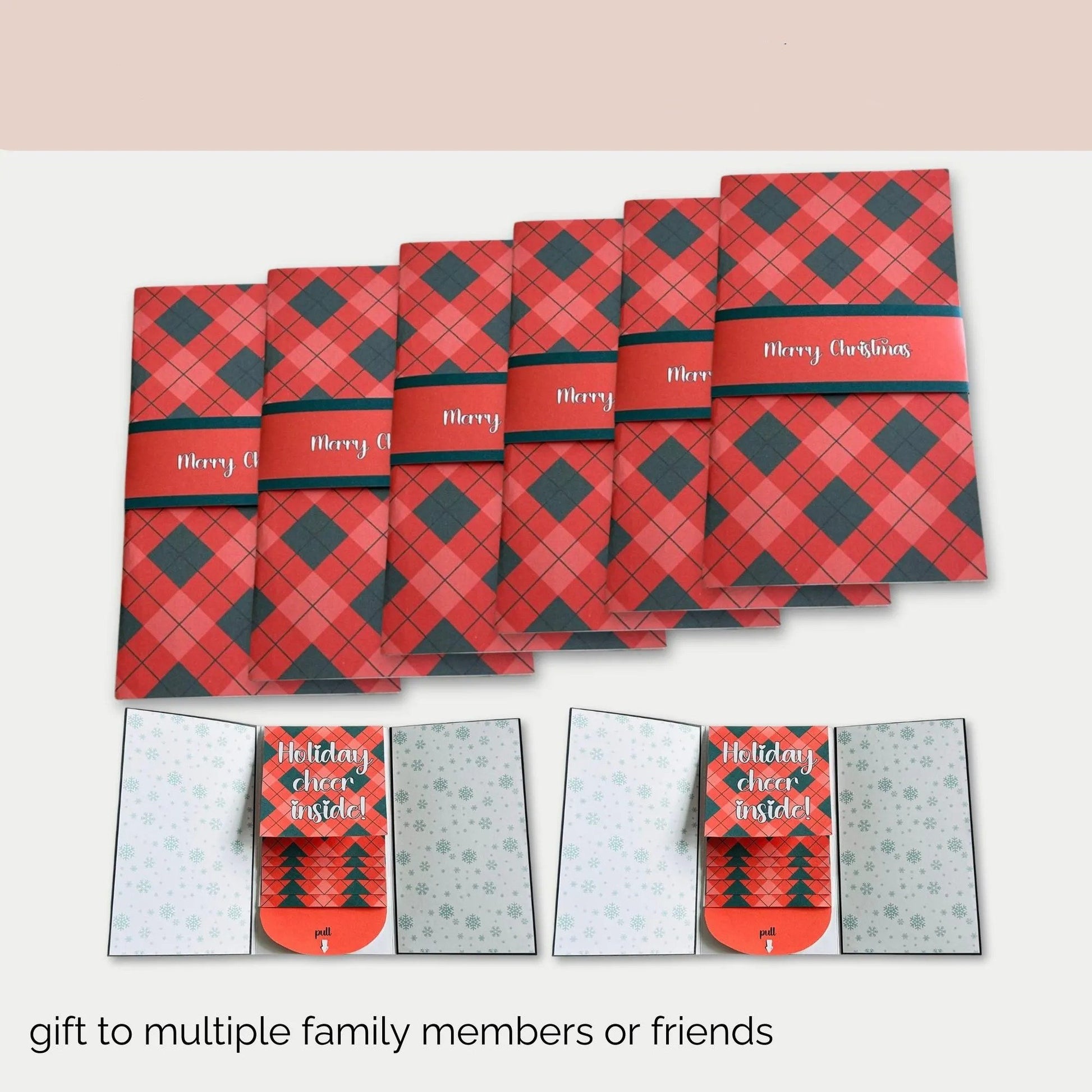 ⏰LAST DAY 50% OFF - 🎅✨Handmade Waterfall Christmas Gift Card Booklet♻️Free PDF Included!