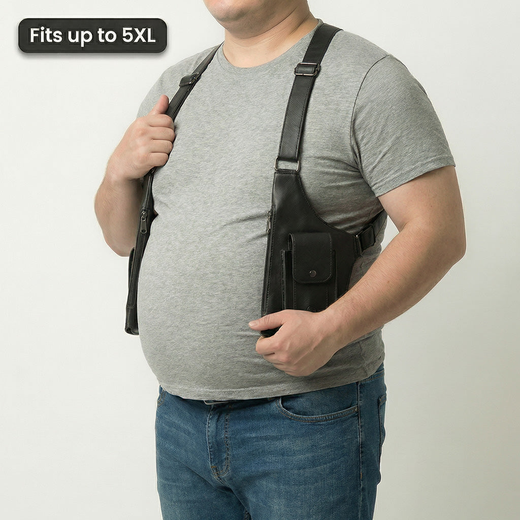 Premium Leather Adjustable Underarm Shoulder Bag for Men & Women