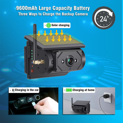 Mroace Magnetic Solar Wireless Backup Camera
