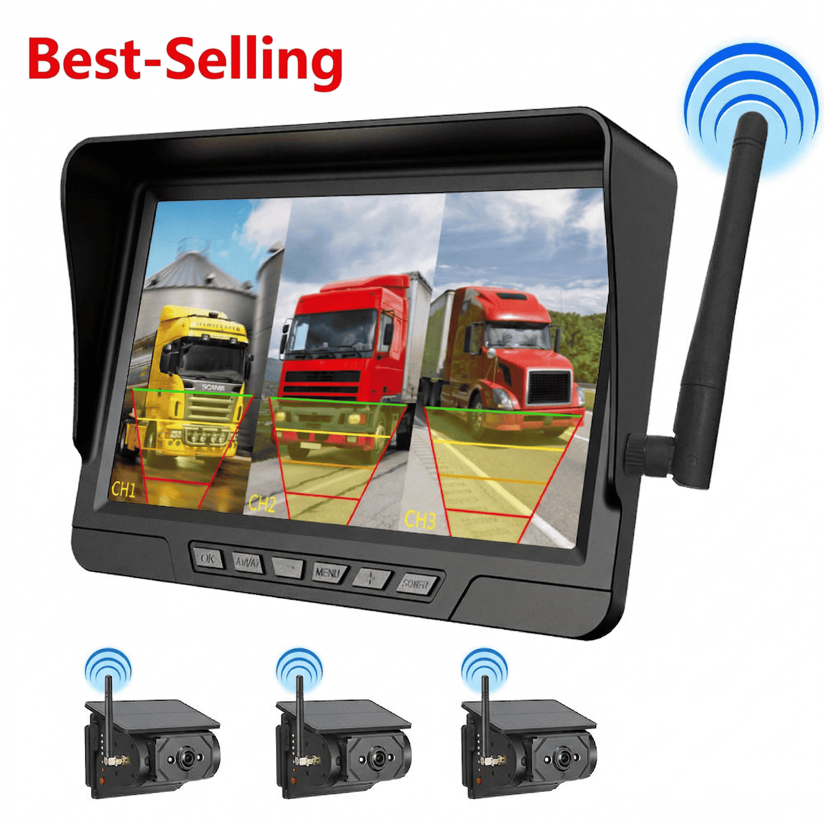 Mroace Magnetic Solar Wireless Backup Camera