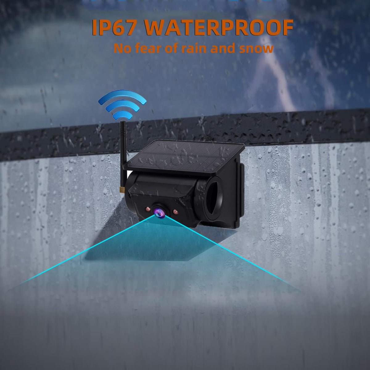 Mroace Magnetic Solar Wireless Backup Camera