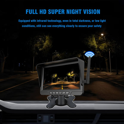 Mroace Magnetic Solar Wireless Backup Camera