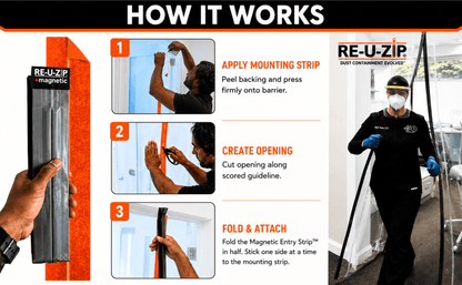 RE-U-ZIP® Self-Closing Magnetic Entry Strip™ | 3-Pack