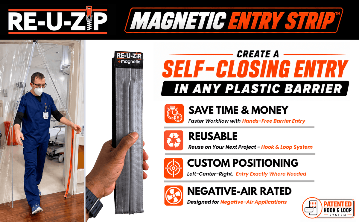 RE-U-ZIP® Self-Closing Magnetic Entry Strip™ | 3-Pack